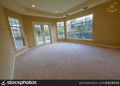An interior shot of an empty room in a home