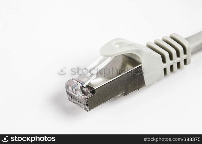 An internet cable isolated on a white background. An internet cable isolated on a white background.