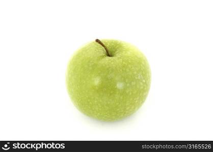 An isolated green apple on white background