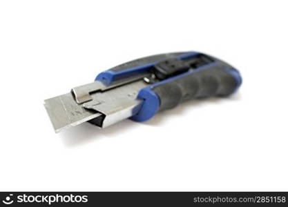 An isolated knife on white