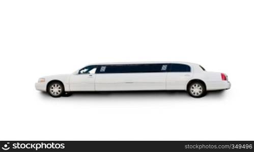 An isolated limousine on white