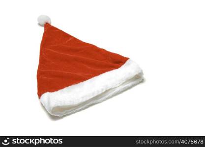 An isolated shot a christmas santa claus hat