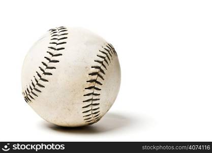 An isolated shot of a baseball ball