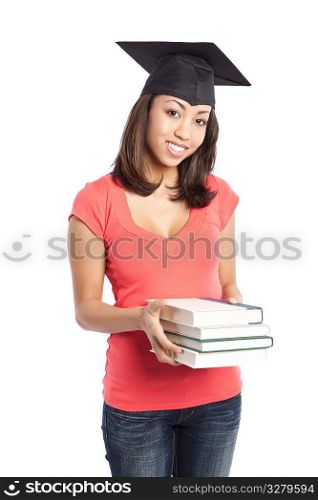 An isolated shot of a beautiful black college student