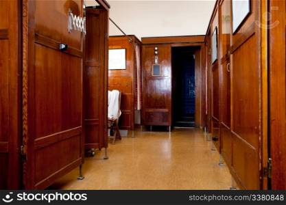 An old 1920&rsquo;s style bath house spa interior