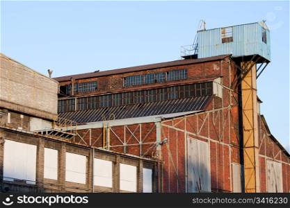 An old abandoned industrial building architecture