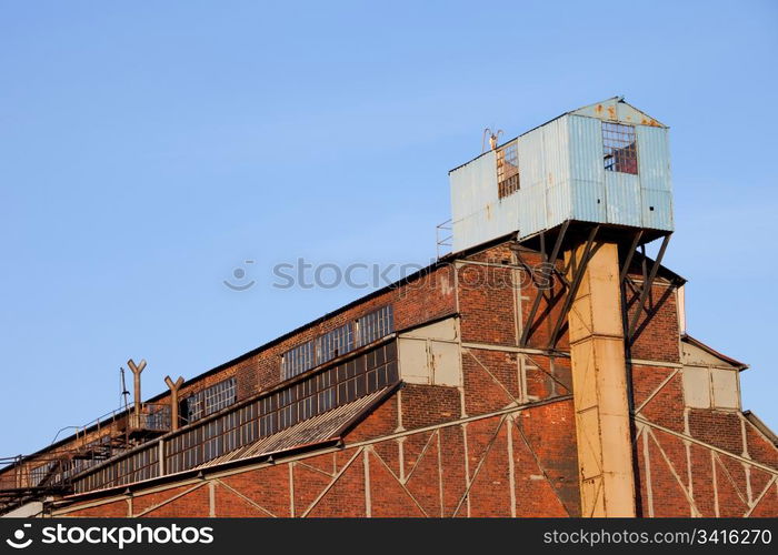 An old abandoned industrial building architecture