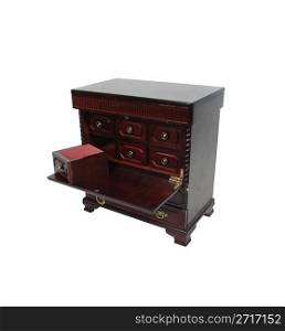 An old apothecary chest with small drawers for storing various ingredients-Path included