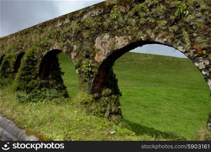 An old aqueduct in Sao Miguel island, Azores, Portugal