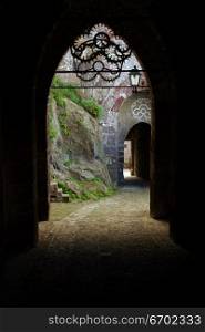 An old archway, Lipari, Italy,