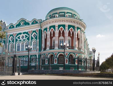 An old building in Yekaterinburg, the Neo-Gothic style