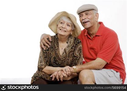 An old couple smiling