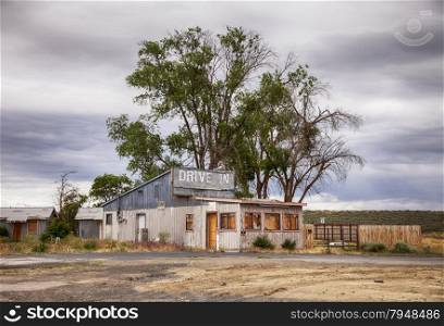 An old drive in motel and restaurant near the outskirts of Ephrata in the high desert of Eastern Washington has been boarded up and abandoned.