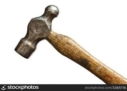 An old Hammer isolated on white background