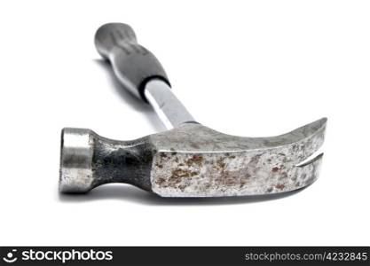 An old Hammer isolated on white background