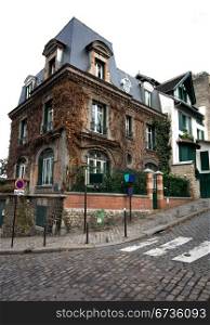 An old house in the Montmartre district, Paris, France