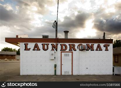 An old laundromat in a small town