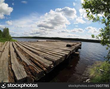 an old pier on the river