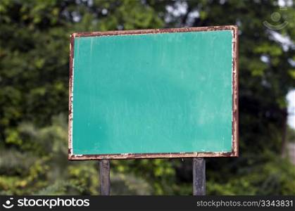 An old rugged sign board with space for text