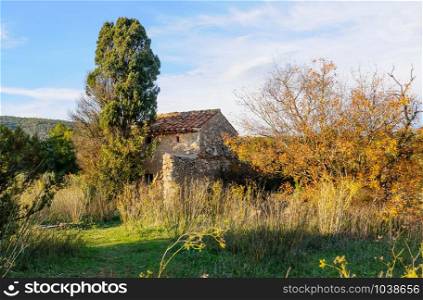 An old stone house in Provence, near Brignoles (Gareoult) in the South of France