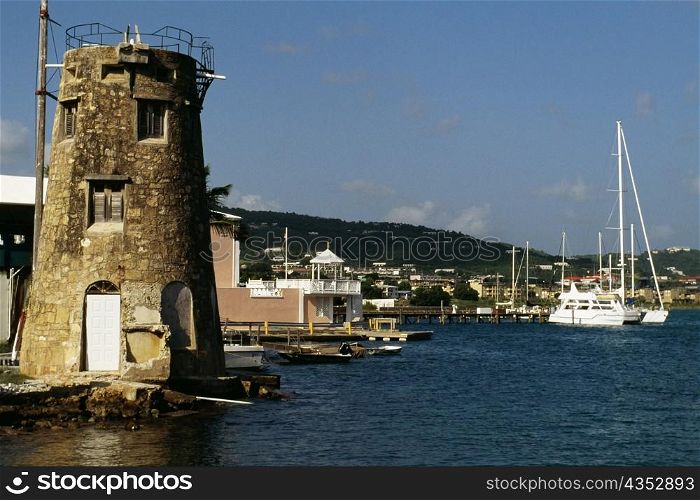 An old tower near the coastline, Christiansted, St. Croix, U.S. Virgin Islands