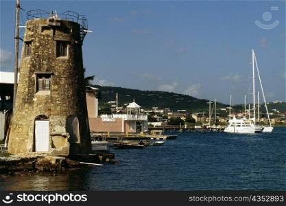 An old tower near the coastline, Christiansted, St. Croix, U.S. Virgin Islands