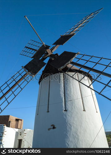 An old windmill on the island of Fuerteventura in the Spanish Canary Islands in the North Atlantic.