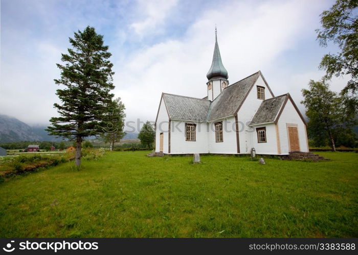 An old wooden church in northern Norway