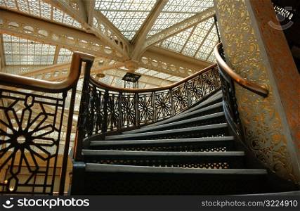 An ornate staircase in Rockery Building