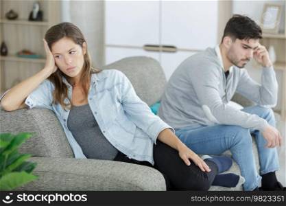 an upset couple at home