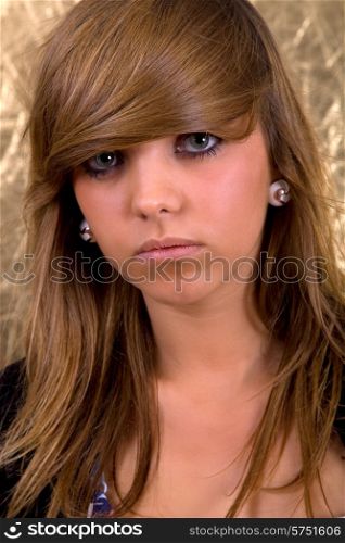 an young beautiful girl close up portrait