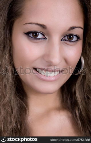 an young beautiful woman close up portrait