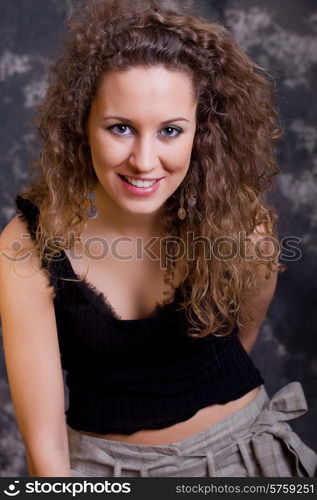 an young beautiful woman close up portrait