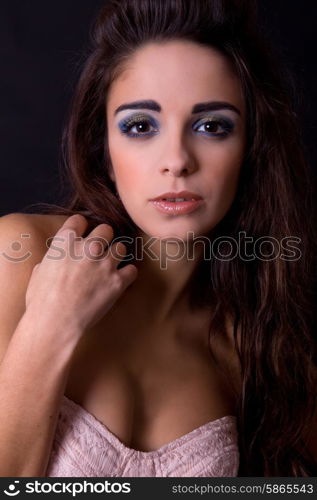 an young beautiful woman close up portrait