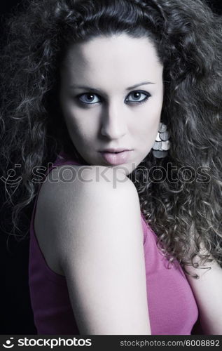 an young beautiful woman close up portrait