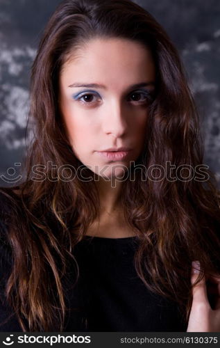 an young beautiful woman close up portrait