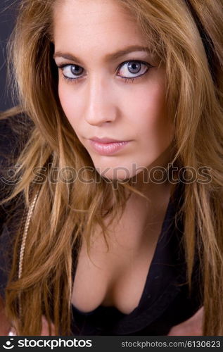 an young beautiful woman close up portrait