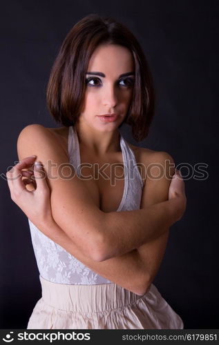 an young beautiful woman close up portrait