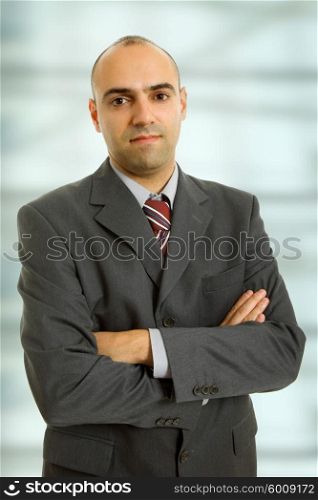 an young happy business man close up portrait