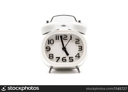analog alarm clock isolated on white background