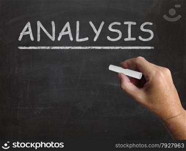 Analysis Blackboard Showing Evaluating And Interpreting Information