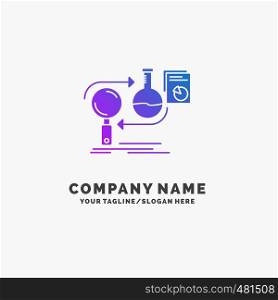 Analysis, business, develop, development, market Purple Business Logo Template. Place for Tagline.. Vector EPS10 Abstract Template background