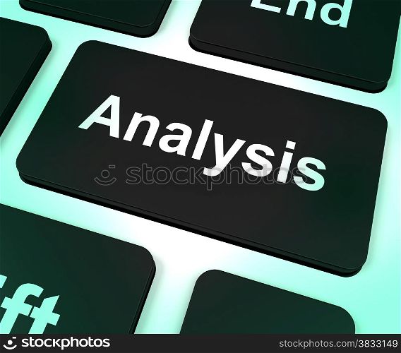 Analysis Computer Key Showing Checking And Examining. Analysis Computer Key Shows Checking And Examining