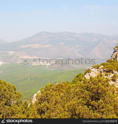 anatolia from the hill in asia turkey termessos old architecture and nature