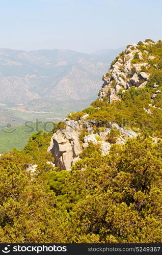 anatolia from the hill in asia turkey termessos old architecture and nature