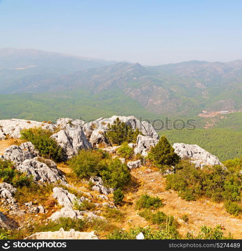 anatolia from the hill in asia turkey termessos old architecture and nature