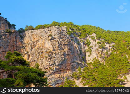 anatolia from the hill in asia turkey termessos old architecture and nature