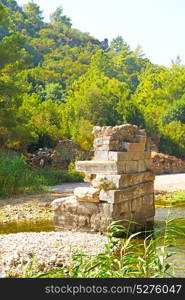 anatolia from the hill in asia turkey termessos old architecture and nature