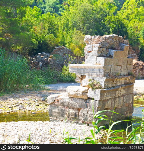 anatolia from the hill in asia turkey termessos old architecture and nature