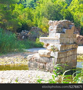 anatolia from the hill in asia turkey termessos old architecture and nature